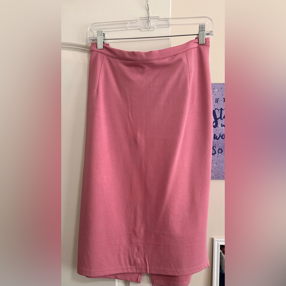 City Chic Pink Midi Pencil Skirt Casual Resort Wear